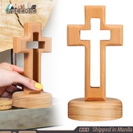 Standing Christian Cross Table Alter Cross Wooden Cross Ornament for Church Home Religious