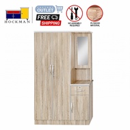 4 Feet Wardrobe Cupboard Mirror Maple Color 9936 Furniture Almari Baju Bilik 4 Kaki