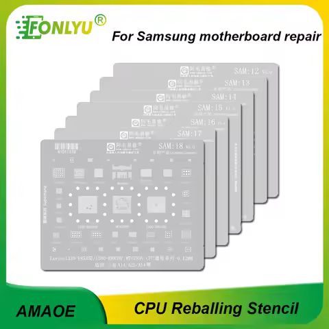 AMAOE Reballing Stencil For SamsungA14 A54 S21 S22 A33 A53 CPU RAM Exynos1330 1380 SPU16 Tin Plantin