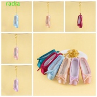 RADIANTZAP Mini Ballet Shoes Keychain, Satin Ballet Shoe Shape Pointe Shoes Keyrings, Comfort Pointe