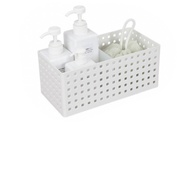 GOME Multipurpose Basket Square With Divider Model HX14209 Size 14x28x12 Cm. White