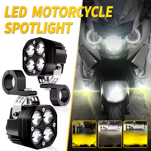For BMW K1600 R1200G Motorcycle Headlight 80W Led Auxiliary Spotlight Headlamp Universal Dual Color