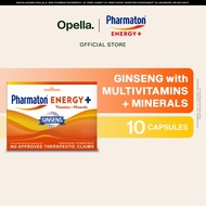 Pharmaton Energy+ Ginseng G115 Vitamins, Minerals, Boosts Energy Stamina 10 Tablets