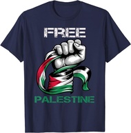 I ความรัก ฟรี Palestine Flag Save Gaza Strip ปาเลสไตน์ T-shirt