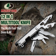 MOSSY OAK 12 IN 1 Multitool Pocket Knife 2CR13 & 3CR13 Stainless Steel For Outdoor Camping Mini Mult