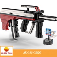 Đồ Chơi Lắp Ráp Xếp Hình Mô Hình Súng CSGO AUG 55 Với 1000 Mảnh Ghép