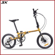 Litepro 16" Foldable Bicycle 9-speed Folding Bicycle Adult Foldable Bike with Variable Speed Road bike