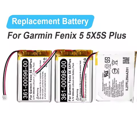 Replacement Sports Watch Battery For Garmin Fenix 5 5X 5S Plus 361-00096-00 361-00097-00 361-00098-0