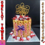 SNACK TOWER BIRTHDAY / TOWER COKLAT / SILVERQUEEN TOWER / COKLAT