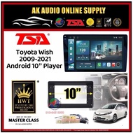 🆕1K Screen 2+32GB 4G 8-CORE🆕 TSA Toyota Wish 2009 - 2021 Android 10'' inch DSP/QLED/CARPLAY Car Player Monitor
