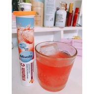 Effervescent C Mivolis vitamin C Germany mixed with fast drinking water, adds more vitamins