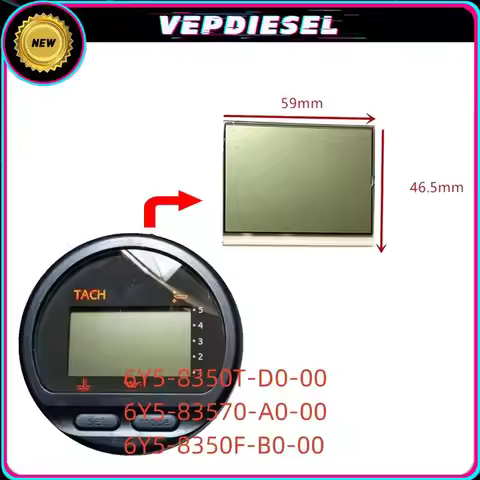 6Y5-8350T-D0-00 1Pcs LCD Display For Yamaha Boat Digital TACH Gauge Speedometer Tachometer Fuel Temp