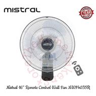 Mistral 16' Remote Control Wall Fan MWF 4035R | MWF4035R (2 Years Warranty)