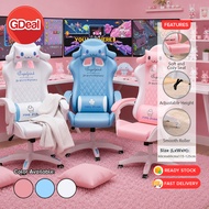 GDeal Kerusi Komputer Permainan Ergonomic Gaming Chair Livestream Pink Home Cute Bedroom Chair Soft 