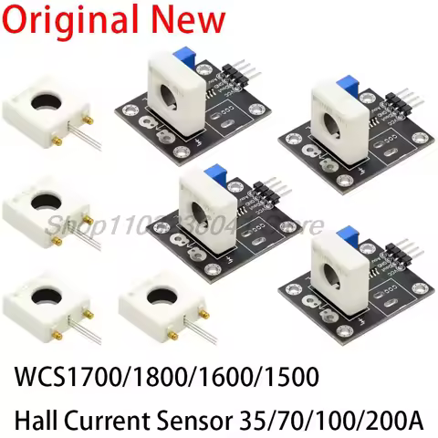 WCS1600 WCS1700 WCS1800 3-5V Hall Current Sensor Adjustable DC 200A 100A 70A 35A Short Over-Current 