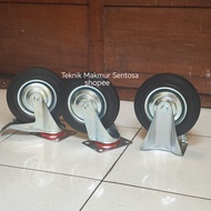 8" Rubber Wheels On Off Brake Trolley Wheels 8 Inch Trolley Gledekan Trolley