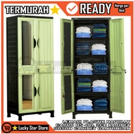 [Instant] Napolly Plastic Wardrobe Cabro 85 4 Rl 2ck Wardrobe 2 Door Rack Modern Minimalist Cabinet 