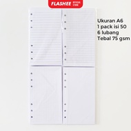Loose Leafflashee A6 Binder Paper A6 File Paper 6 Striped B5Ring Grid Dot BoxPOLOS