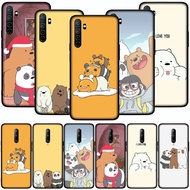 OPPO A83 A1 A39 A57 A77 F3 A59 F1s R9 R9S R17 Pro Soft Black TPU Silicone Phone Case funny We Bare Bears