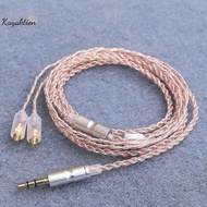 Kayaktion HiFi Earphone Upgrade Cable MMCX 3.5mm 1.2m Silver Plated Core Cable For  IE200/IE300/IE60
