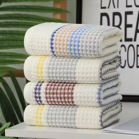 70x140cm pure cotton thickened household towel Not falling off soft absorbent adult towel colorful S
