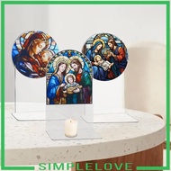 [ Acrylic Sign Candle Holder Prayer Catholic Religious Decorative Desktop Ornament