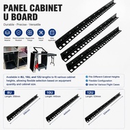 Heavy Duty Steel Rack Rail Diy Assembly Rack Rails Kit U-Shaped Mounting Board 8U Diy Rack Rails