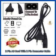 2 Pin Power Cord Durable AC Cord Power Cable EU Plug 2pin For Printer Cable Wire And Electrical Appl