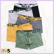 [5PCS]Hello Men's Underwear Boxer Underwear Men Cotton 1PCS Men's Underwear