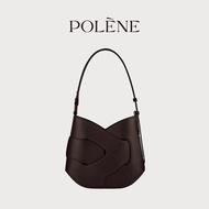 Genuine NEW Polene Premium Genuine Leather Womens Bag New Nodde Hobo Smooth Woven Kink Bag Polene Un