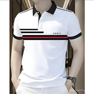 2025 White Polo for Men Formal Summer Plain Polo Shirts for Men Short Sleeves Breathable Polo Shirts
