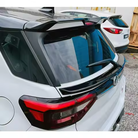 2020 2021 For Perodua Ativa & Tovota Raize Car Rear Middle Mid Spoiler Wing Lip Glossy Black Body Ki