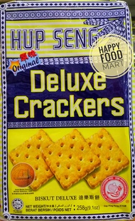 HUP SENG DELUXE CRACKERS ORIGINAL VEGETABLE CREAM/ BISKUIT PING PONG/ ROTI KERING HUP SENG/CEMILAN IMPOR MALAYSIA/ROTI KRAKER