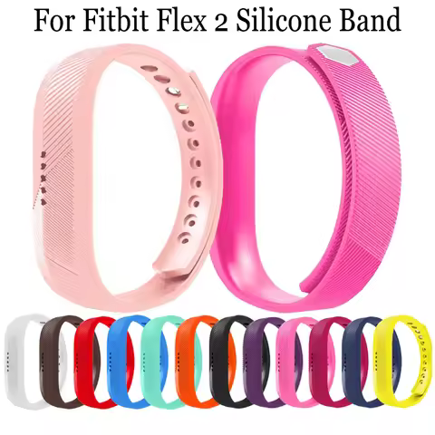 Many Color Silicone Wristband Watch Strap For Fitbit Flex 2 Smart Watch Bracelet Activity Tracker Ac