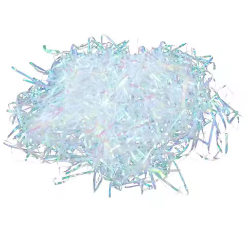Iridescent Shred Filler Tissue Paper Gift Lafite Grass Wrapping Cut Paper Filler Festive Party Decor