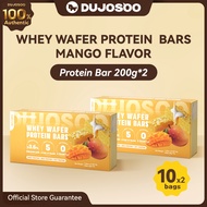 DUJOSOO Mango Protein bars เพิ่มมะม่วง Japanese White Chocolate Wafer High Protein Breakfast bars 20