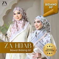 ZOE ARISAH [RAYA 2026] BIDANG 50 PRINTED BAWAL Hijab Tudung Bercorak Cotton Voile Scarf Shawl Segi E