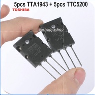 5pairs 10pcs = TTA1943 + 5pcs TTC5200 C5200 A1943 TO-3PL Silicon PNP NPN High Power Amplifier Transi