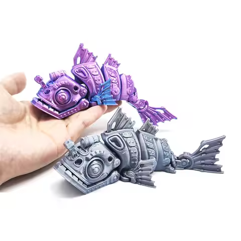 3D Printing Mechanical Ankang Fish Toys Free Joints Movable Simulation Fish Model Home Office Decora
