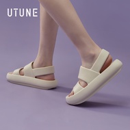 UTUNE Thick Bottom Sandals for Women Flat Shoes Summer Platform EVA Beach Non-slip Outwear Soft Ligh