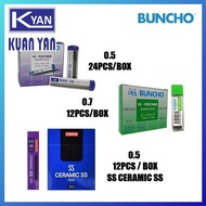 【1 Tube】Buncho Hi-Polymer 2B Pencil Lead [ 0.5mm / 0.7mm ]