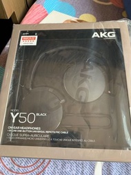 AKG Y50 黑色耳罩式耳機 （100%全新  冇用過）