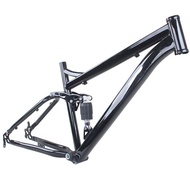 Shiny Black Bicycle soft tail frame 26-inch mountain bike frame carbon steel soft tail frame with shock absorber