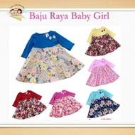 Baju Raya Baby Girl 6m to 18m Gaun Newborn Baby Girl Dress Gaun Kanak-kanak Girl Baby Romper Dress B