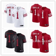 Same Day DeliveryNFL San Francisco 49ERS 49ERS No. 1 SAMUEL SR Embroidered Rugby Jersey LGUN