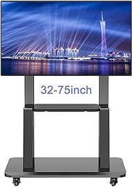 TV stands Mobile For 75/65/55/50/42/32Inch Television, Black Heavy Duty Universal Rolling TV Cart With Wheels &amp; Shelf, Universal TV Mount Display Stand beautiful scenery