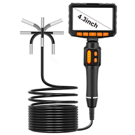360 Borescope อย่างชัดเจน 1080P 6.0 มม.4.3 นิ้ว LCD Monitor กล้องตรวจสอบอุตสาหกรรม 2 ทิศทางสําหรับยา