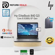 HP EliteBook 840 G3 CORE i5 (6TH GEN) 14" HD / UPTO 32GB RAM / 1TB SSD / 14 inches HD Screen /HP EliteBook 840 G3 Laptop / REFURBISHED NOTEBOOK / CORE i5 NoteBook