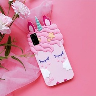 3D Cartoon Pink Unicorn Softcase Soft Silikon Case Vivo Y30 Y30i Y50