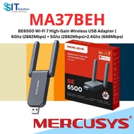 Mercusys MA37BEH BE6500 Wi-Fi 7 High-Gain Wireless USB Adapter | 6Ghz (2882Mbps) + 5Ghz (2882Mbps)+2